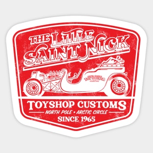 Little Saint Nick (Red on White) Sticker